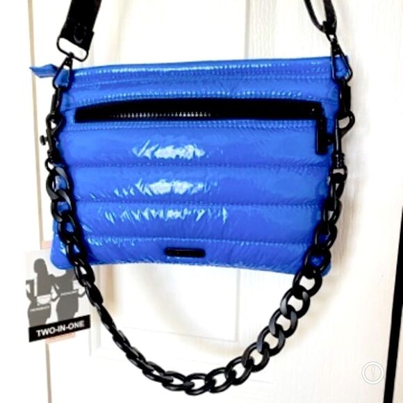 BCBG 2 IN 1 PUFFY ZIP TOP CROSSBODY SHOULDER BAG NWT INDIGO BLU - Picture 15 of 16